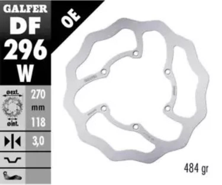 Galfer フロント ブレーキ ディスク WAVE FIXED 270x3mm ヤマハ YZ 250 F 2021 - 2023 Galfer Front Brake Disc WAVE FIXED 270x3mm YAMAHA YZ 250 F 2021 - 2023 【並行輸入品】