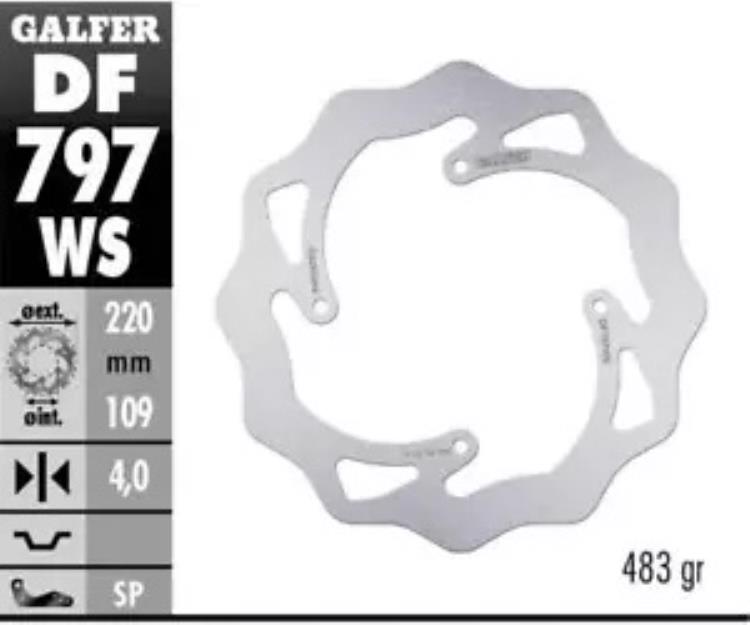 Galfer リア ブレーキ ディスク ウェーブ固定オーバーサイズ 220x4mm KTM フリーライド E-SX 2015 Galfer Rear Brake Disc WAVE FIXED OVERSIZE 220x4mm KTM FREERIDE E-SX 2015 【並行輸入品】 44,880円