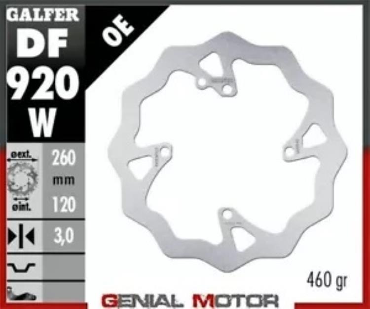 Galfer フロント ブレーキ ディスク ウェーブ固定 260x3mm SHERCO 300 SEF フォーク WP-KYB 2014-2015 Galfer Front Brake Disc WAVE FIXED 260x3mm SHERCO 300 SEF FORK WP-KYB 2014-2015 【並行輸入品】