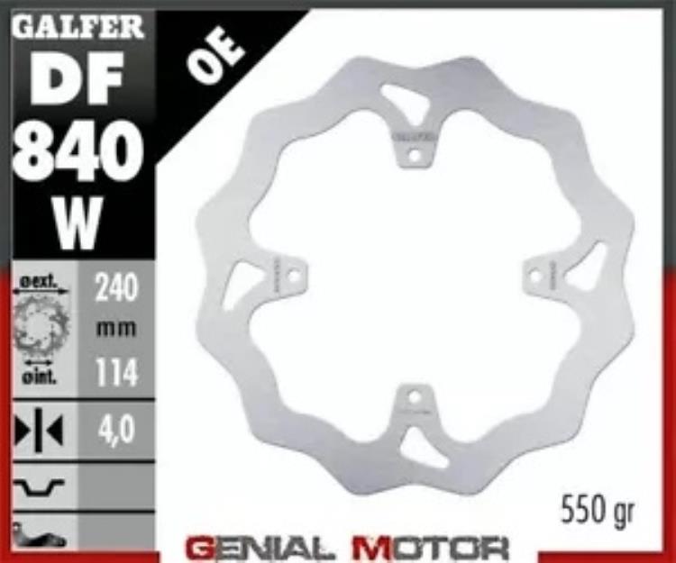 Galfer リア ブレーキ ディスク WAVE FIXED 240x4mm TM MX 530 F 2015 Galfer Rear Brake Disc WAVE FIXED 240x4mm TM MX 530 F 2015 【並行輸入品】