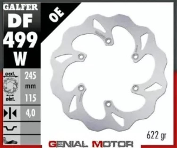 Galfer リア ブレーキ ディスク ウェーブ固定 245X4MM ヤマハ WR 450 F 2012-2015 Galfer Rear Brake Disc WAVE FIXED 245X4MM YAMAHA WR 450 F 2012-2015 【並行輸入品】