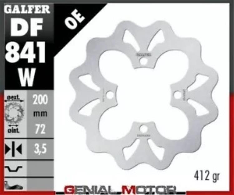 Galfer フロント ブレーキディスク ウェーブ固定 200x3,5mm ヤマハ YXR700 RHINO 4X4 IZQ/LEFT2008 Galfer Front BrakeDisc WAVE FIXED 200x3,5mm YAMAHA YXR700 RHINO 4X4 IZQ/LEFT2008 【並行輸入品】