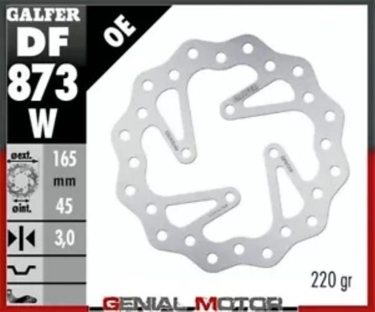 Galfer ブレーキ ディスク リア ウェーブ 固定 165 x3 mm husqvarna 65 cr 2011- Galfer brake discs rear wave fixed 165 x3 mm husqvarna 65 cr 2011- 【並行輸入品】
