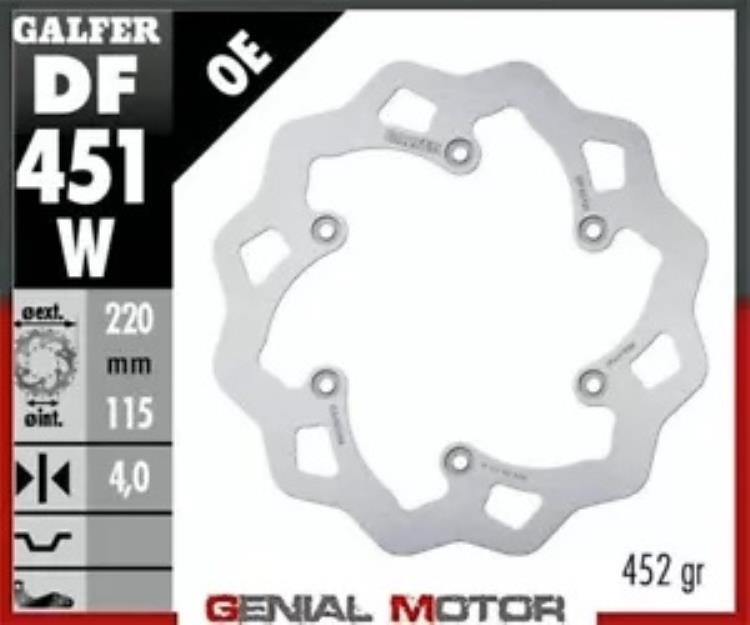 Galfer リアブレーキディスク ウェーブ固定 220x4mm ヤマハ TT 600 R 1999-2002 Galfer Rear Brake Disc WAVE FIXED 220x4mm YAMAHA TT 600 R 1999-2002 【並行輸入品】