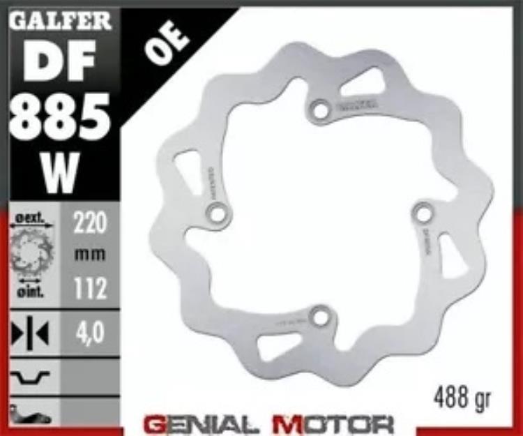 Galfer リア ブレーキ ディスク WAVE FIXED 220x4mm HUSQVARNA TC 449 2011 Galfer Rear Brake Disc WAVE FIXED 220x4mm HUSQVARNA TC 449 2011 【並行輸入品】