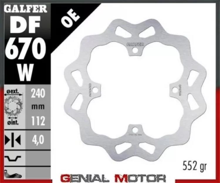 Galfer リア ブレーキ ディスク WAVE FIXED 240x4mm SWM RS 300 R 2016 Galfer Rear Brake Disc WAVE FIXED 240x4mm SWM RS 300 R 2016 【並行輸入品】