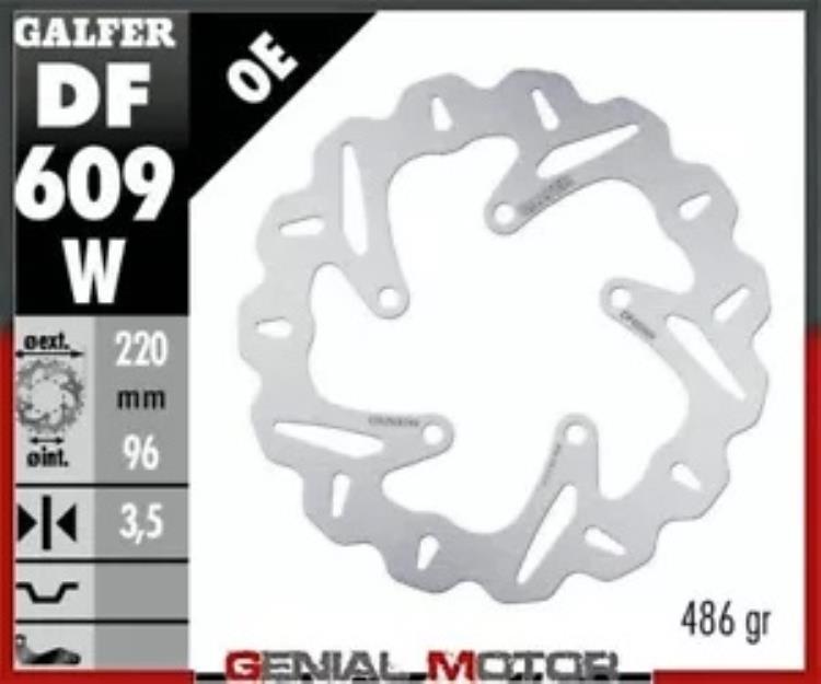 Galfer ブレーキ ディスク リア ウェーブ 固定 220x3 mm アプリリア アレシフェ 500 2002- Galfer brake discs rear wave fixed 220x3 mm Aprilia Arrecife 500 2002- 【並行輸入品】