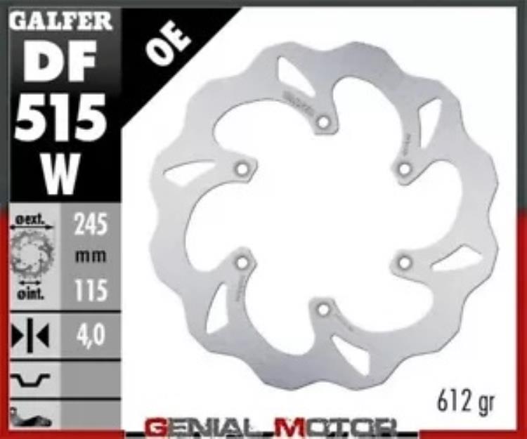 Galfer リアブレーキディスク WAVE FIXED 245x4mm ヤマハ YZ 250 2018 Galfer Rear Brake Disc WAVE FIXED 245x4mm YAMAHA YZ 250 2018 【並行輸入品】
