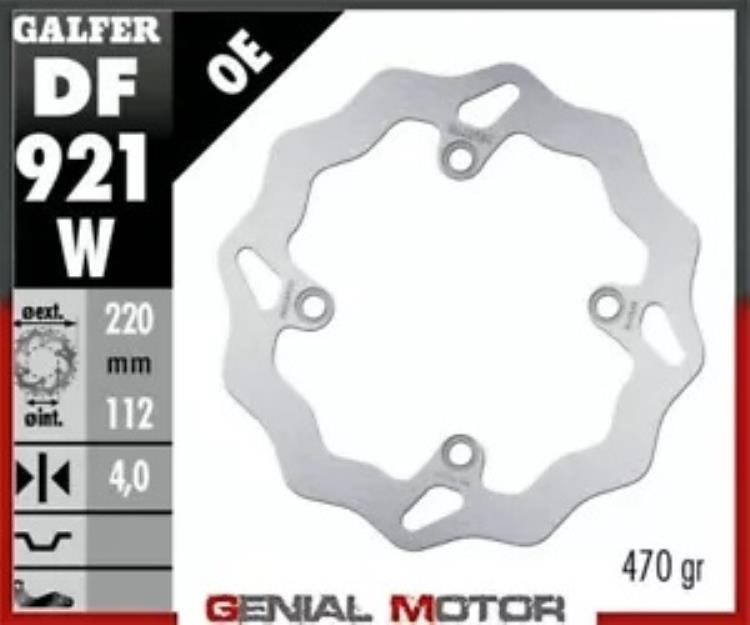 Galfer リア ブレーキ ディスク WAVE FIXED 220x4mm SHERCO 4.5 SEF-R ISDE 2015 Galfer Rear Brake Disc WAVE FIXED 220x4mm SHERCO 4.5 SEF-R ISDE 2015 【並行輸入品】