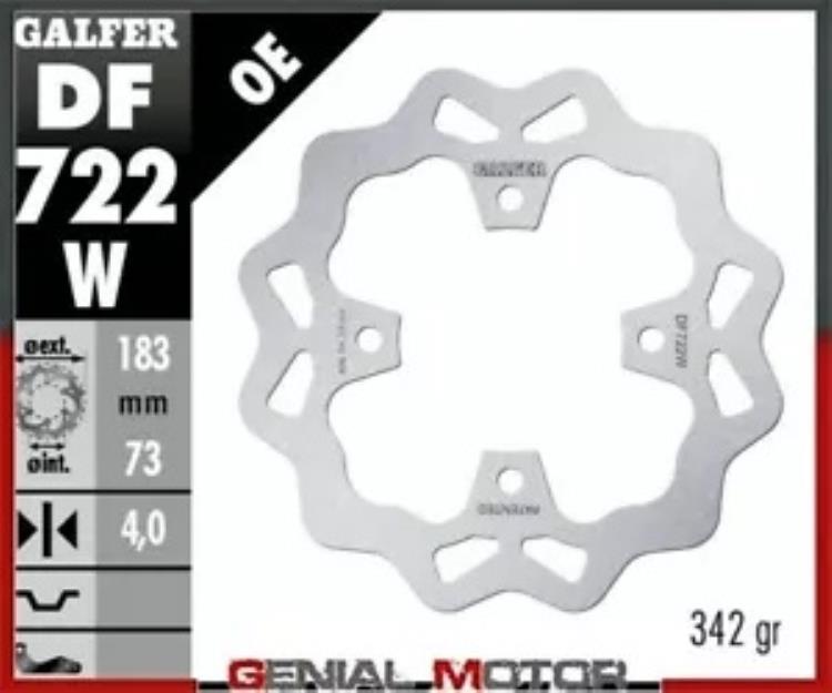 Galfer フロント ブレーキ ディスク WAVE FIXED 183x4mm POLARIS RANGER 500 2X4/4X4 efi 2008 Galfer Front Brake Disc WAVE FIXED 183x4mm POLARIS RANGER 500 2X4/4X4 efi 2008 【並行輸入品】