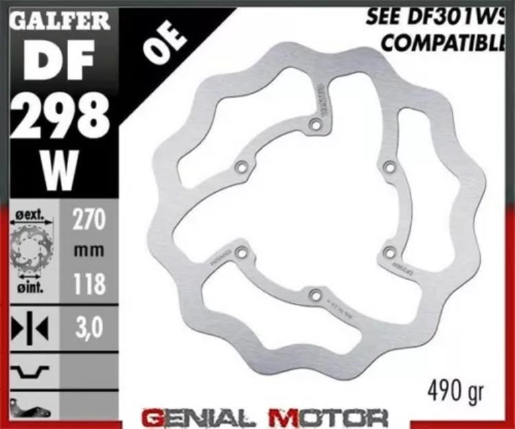 Galfer フロント ブレーキ ディスク ウェーブ固定 270x3mm ヤマハ YZ 250 F 2018-2020 Galfer Front Brake Disc WAVE FIXED 270x3mm YAMAHA YZ 250 F 2018-2020 【並行輸入品】