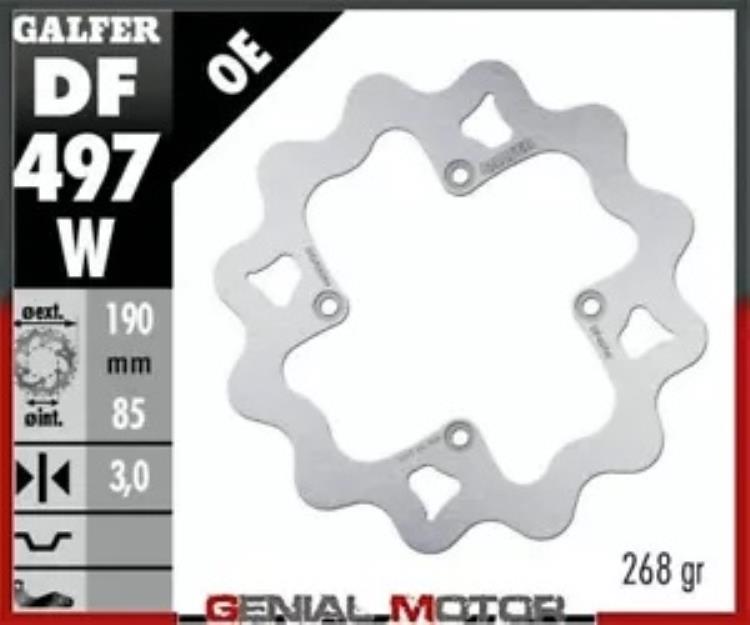 Galfer ブレーキディスク リアウェーブ固定 190x3 mm ヤマハ YZ 65 2018- Galfer brake discs rear wave fixed 190x3 mm Yamaha YZ 65 2018- 【並行輸入品】