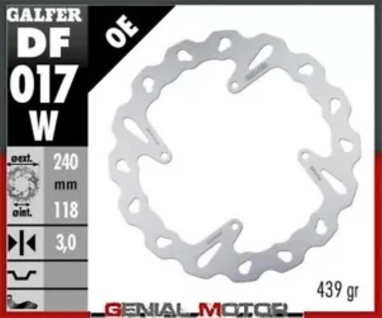 Galfer フロント ブレーキ ディスク ウェーブ固定 240x3mm ホンダ XR 500 R 1984 Galfer Front Brake Disc WAVE FIXED 240x3mm HONDA XR 500 R 1984 【並行輸入品】