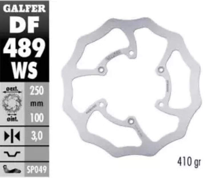 Galfer フロント ブレーキ ディスク ウェーブ固定オーバーサイズ 250x3mm ヤマハ YZ 85 2003 - 2023 Galfer Front Brake Disc WAVE FIXED OVERSIZE 250x3mm YAMAHA YZ 85 2003 - 2023 【並行輸入品】