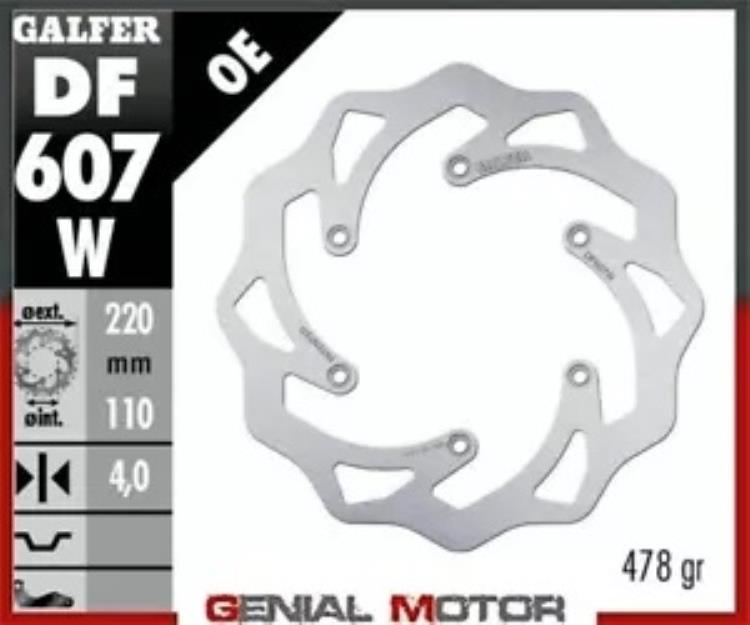 Galfer リア ブレーキ ディスク WAVE FIXED 220x4mm ALFER 125 VR 4T 2003 Galfer Rear Brake Disc WAVE FIXED 220x4mm ALFER 125 VR 4T 2003 【並行輸入品】