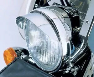 ホンダ クルーザー用 5.75 インチ クローム ヘッドライト バイザー 5.75\