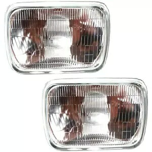 ヘッドライトランプ H4 ハロゲンガラスペアフィット日産ダットサン D21 ハードボディピックアップ Headlights Lamp H4 Halogen Glass Pair Fit Nissan Datsun D21 Hardbody Pickup 【並行輸入品】