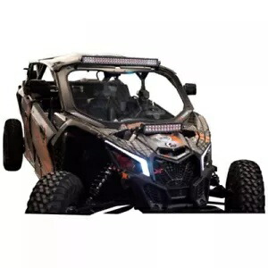 Tusk UTV フルガラスフロントガラス ベントと 16 インチフロントガラスワイパー付き 182-433-0016 Tusk UTV Full Glass Windshield With Vent and 16\
