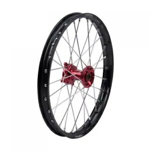 Tusk Impact コンプリート ホイール - フロント 19 x 1.40 ブラック リム/シルバー スポーク/レッド ハブ Tusk Impact Complete Wheel - Front 19 x 1.40 Black Rim/Silver Spoke/Red Hub 【並行輸入品】