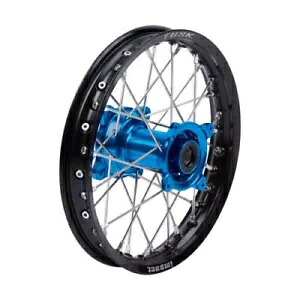 Tusk Impact コンプリート ホイール - リア 14 x 1.60 ブラック リム/シルバー スポーク/ブルー ハブ Tusk Impact Complete Wheel - Rear 14 x 1.60 Black Rim/Silver Spoke/Blue Hub 【並行輸入品】