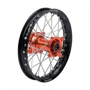 Tusk Impact コンプリート ホイール - リア 14 x 1.60 ブラック リム/シルバー スポーク/オレンジ ハブ Tusk Impact Complete Wheel - Rear 14 x 1.60 Black Rim/Silver Spoke/Orange Hub 【並行輸入品】