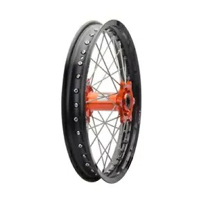 Tusk Impact コンプリート ホイール - リア 18 x 2.15 ブラック リム/シルバー スポーク/オレンジ ハブ Tusk Impact Complete Wheel - Rear 18 x 2.15 Black Rim/Silver Spoke/Orange Hub 【並行輸入品】