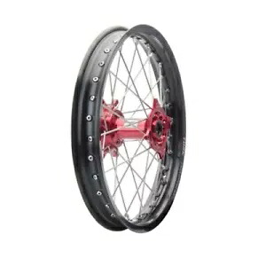 Tusk Impact コンプリート ホイール - リア 19 x 2.15 ブラック リム/シルバー スポーク/レッド ハブ Tusk Impact Complete Wheel - Rear 19 x 2.15 Black Rim/Silver Spoke/Red Hub 【並行輸入品】|カスタムパーツ WORLD倉庫