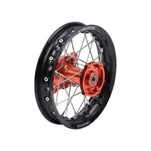 Tusk Impact コンプリート ホイール - リア 10 x 1.60 ブラック リム/シルバー スポーク/オレンジ ハブ Tusk Impact Complete Wheel - Rear 10 x 1.60 Black Rim/Silver Spoke/Orange Hub 【並行輸入品】