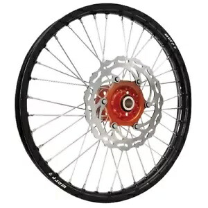 Warp 9 コンプリート ホイール キット - フロント 21 x 1.60 ブラック リム/オレンジ ハブ/シルバー スポーク Warp 9 Complete Wheel Kit - Front 21 x 1.60 Black Rim/Orange Hub/Silver Spokes 【並行輸入品】|カスタムパーツ WORLD倉庫