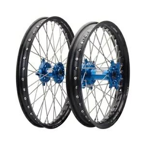 Tusk Impact コンプリート前後ホイール 1.60 x 21 / 2.15 x 19 ブラックリム/シルバー Tusk Impact Complete Front and Rear Wheel 1.60 x 21 / 2.15 x 19 Black Rim/Silver 【並行輸入品】