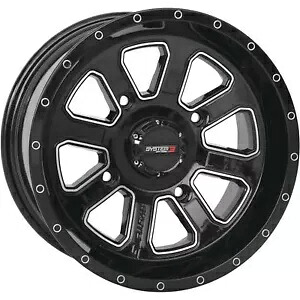 システム 3 ST-4 アルミニウム ホイール 14X7、4/137、4+3、ブラック/機械加工 14S3-4137 SYSTEM 3 ST-4 ALUMINUM WHEEL 14X7, 4/137, 4+3, BLACK/MACHINED 14S3-4137 【並行輸入品】