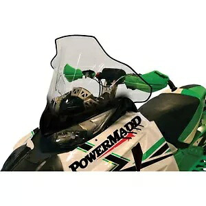 Powermadd コブラ フロントガラス - 17 インチ - ロー - クリア/ブラック - Arctic Cat 12030 Powermadd Cobra Windshield - 17\