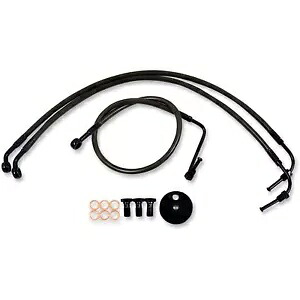 LA チョッパーズ ミッドナイト ブレーキ ライン - ツーリング LA-8010B19M LA Choppers Midnight Brake Lines - Touring LA-8010B19M 【並行輸入品】