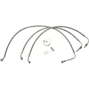LA チョッパーズ ステンレススチール ブレーキ ライン - ツーリング LA-8010B08 LA Choppers Stainless Steel Brake Lines - Touring LA-8010B08 【並行輸入品】