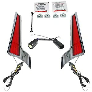 カスタム Dynamics Fascia LED ライト パネル - クローム/レッド CD-FASCIA-SS6CR Custom Dynamics Fascia LED Light Panels - Chrome/Red CD-FASCIA-SS6CR 【並行輸入品】