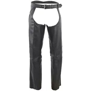 River Road メンズ ロングホール オートバイ レザー チャップス - ブラック - 2XL 022/C/5204 2XL River Road Men's Longhaul Motorcycle Leather Chaps - Black - 2XL 022/C/5204 2XL 【並行輸入品】|カスタムパーツ WORLD倉庫