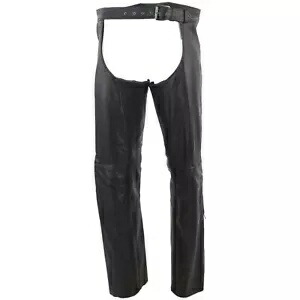 River Road メンズ プレーンズ モーターサイクル レザー チャップス - ブラック - S 022/C/5205 SM River Road Men's Plains Motorcycle Leather Chaps - Black - Small 022/C/5205 SM 【並行輸入品】｜カスタムパーツ WORLD倉庫 58,080円