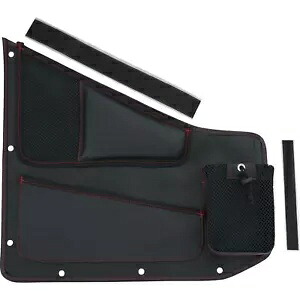 ポラリス スリングショット用クローム サイド オーガナイザー - レッド ステッチ H44-7RED Show Chrome Side Organizers for Polaris Slingshot - Red Stitch H44-7RED 【並行輸入品】
