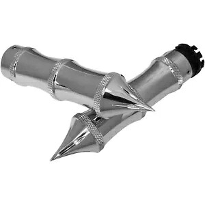 Accutronix ケーブル GR100-LC 用クローム トライバル グリップ Accutronix Chrome Tribal Grips for Cable GR100-LC 【並行輸入品】