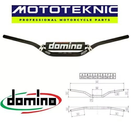 Domino ブラック HRB ミディアム ベンド ビッグバー オフロード ハンドルバー、Gilera バイクに適合 Domino Black HRB Medium Bend Big Bar Offroad Handlebar to fit Gilera Bikes 【並行輸入品】|カスタムパーツ WORLD倉庫