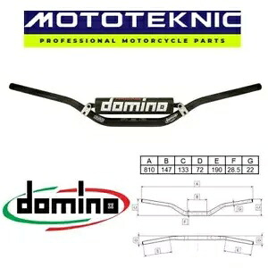 Domino ブラック HRB ハイベンド ビッグバー オフロード ハンドルバー ヴィンテージバイクにフィット Domino Black HRB High Bend Big Bar Offroad Handlebar to fit Vintage Bikes 【並行輸入品】|カスタムパーツ WORLD倉庫