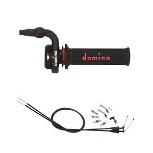 Domino KRE 03 ブラック 4 ストローク MX / エンデューロ クイック アクション スロットル + グリップ + ケーブル Domino KRE 03 Black 4 Stroke MX / Enduro Quick Action Throttle +Grips+Cables 【並行輸入品】｜カスタムパーツ WORLD倉庫 48,840円