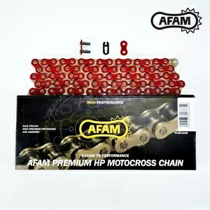Afam 推奨レッド 520 ピッチ 120 リンクチェーンはヤマハ YZ465 H 1981-1982 に適合 Afam Recommended Red 520 Pitch 120 Link Chain fits Yamaha YZ465 H 1981-1982 【並行輸入品】