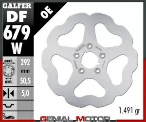 Galfer フロント ブレーキ ディスク ウェーブ固定 292x5mm ハーレーダビッドソン FLHR シリーズ 1994-1999 Galfer Front Brake Disc WAVE FIXED 292x5mm HARLEY DAVIDSON FLHR SERIES 1994-1999 【並行輸入品】