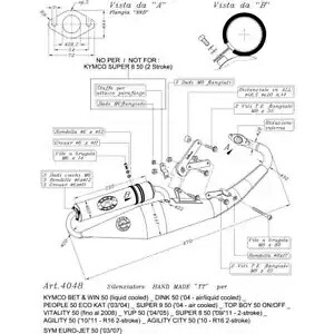 コンプリートエキゾーストシステム Leovince HM Tt Alu Kymco People 50 Eco Kat 2003 - 2004 Complete Exhaust System Leovince HM Tt Alu Kymco People 50 Eco Kat 2003 - 2004 【並行輸入品】