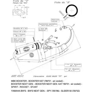 コンプリートエキゾースト Leovince HM Tt ブラック Alu Mbk ブースター Kat/次世代 1999 - 2001 Complete Exhaust Leovince HM Tt Black Alu Mbk Booster Kat/Next Gen 1999 - 2001 【並行輸入品】