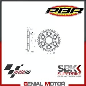 4737 42 LD リア スプロケット PBR サイズ 520 - 42 歯 DUCATI PANIGALE V4R 2019 用 4737 42 LD Rear Sprocket PBR Size 520 - 42 Teeth for DUCATI PANIGALE V4R 2019 【並行輸入品】
