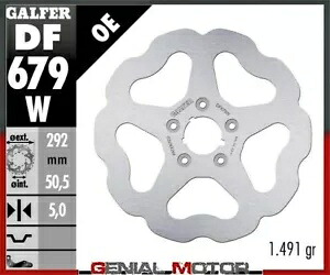 Galfer フロント ブレーキ ディスク ウェーブ固定 292x5mm ハーレーダビッドソン EARLY 87 1984 Galfer Front Brake Disc WAVE FIXED 292x5mm HARLEY DAVIDSON EARLY 87 1984 【並行輸入品】