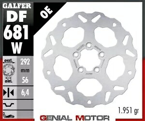 Galfer リアブレーキディスク WAVE FIXED 292x6.4mm HARLEY.D FXDSCON DYNA CONVER 2000 Galfer Rear Brake Disc WAVE FIXED 292x6.4mm HARLEY.D FXDSCON DYNA CONVER 2000 【並行輸入品】