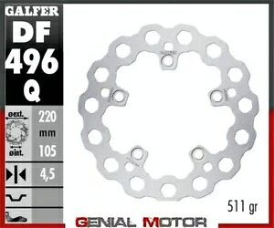 Galfer ブレーキディスク リア キュービック 固定 220x4.5 mm ヤマハ YZF 600 R-6 2006-2007- Galfer brake discs rear cubiq fixed 220x4.5 mm Yamaha YZF 600 R-6 2006-2007- 【並行輸入品】
